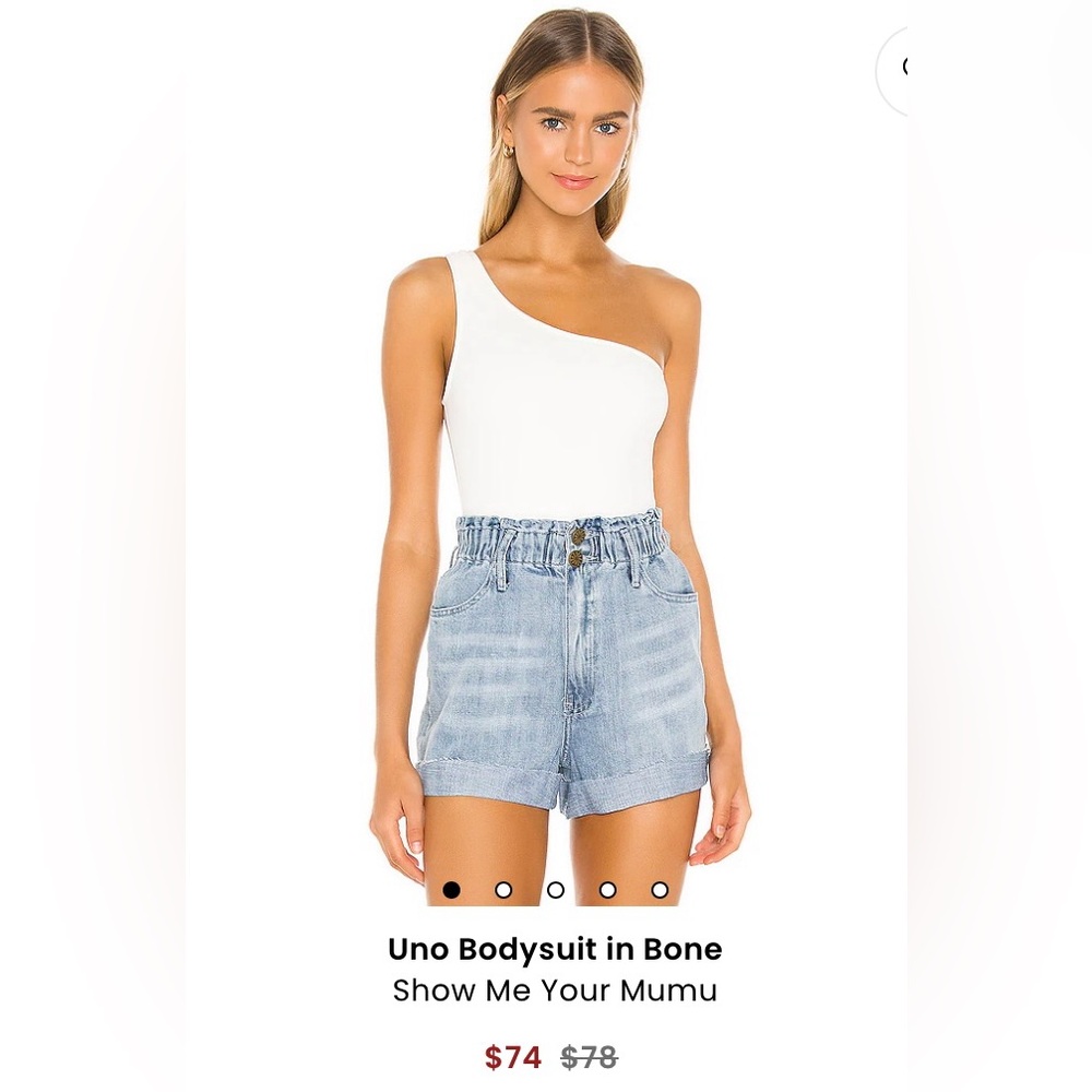 Show Me Your Mumu Uno Bodysuit in Bone x-small